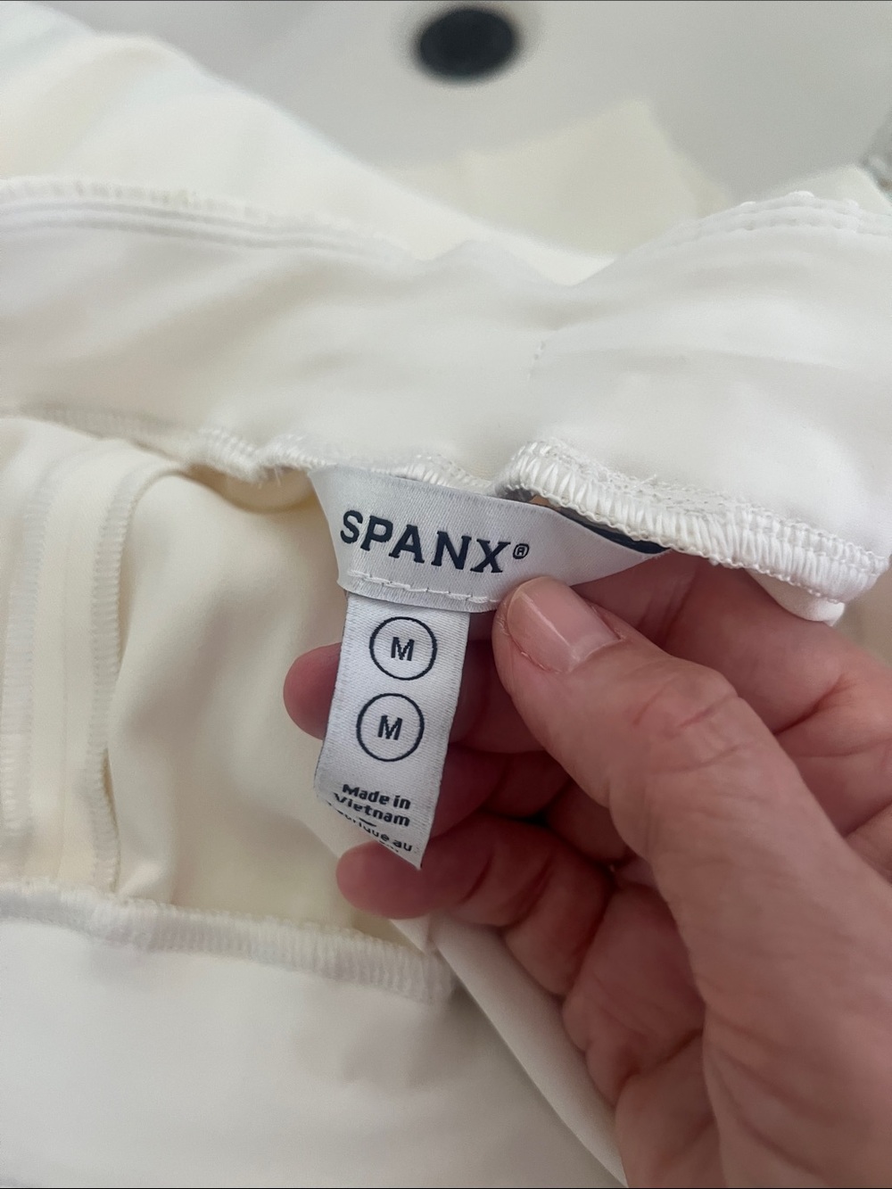 SPANX Cream Wide-Leg Elastic-Waist Pants - Picture 2 of 2